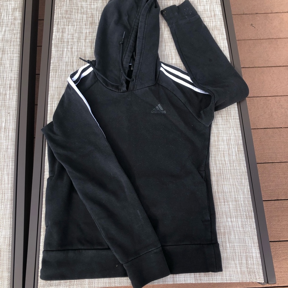 Black Striped Adidas Hoodie
